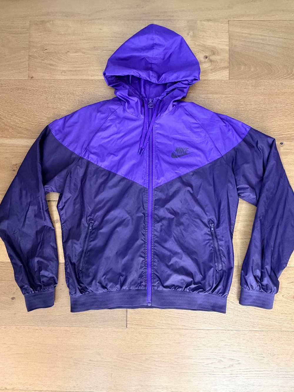 Nike Sportswear Windrunner Full-Zip Hooded Jacket Tonal Purple Colorblock Wm XL